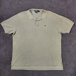 Polo Ralph Lauren Polo Shirt Mens XXL Green Short Sleeve Cotton‎ Casual Vintage